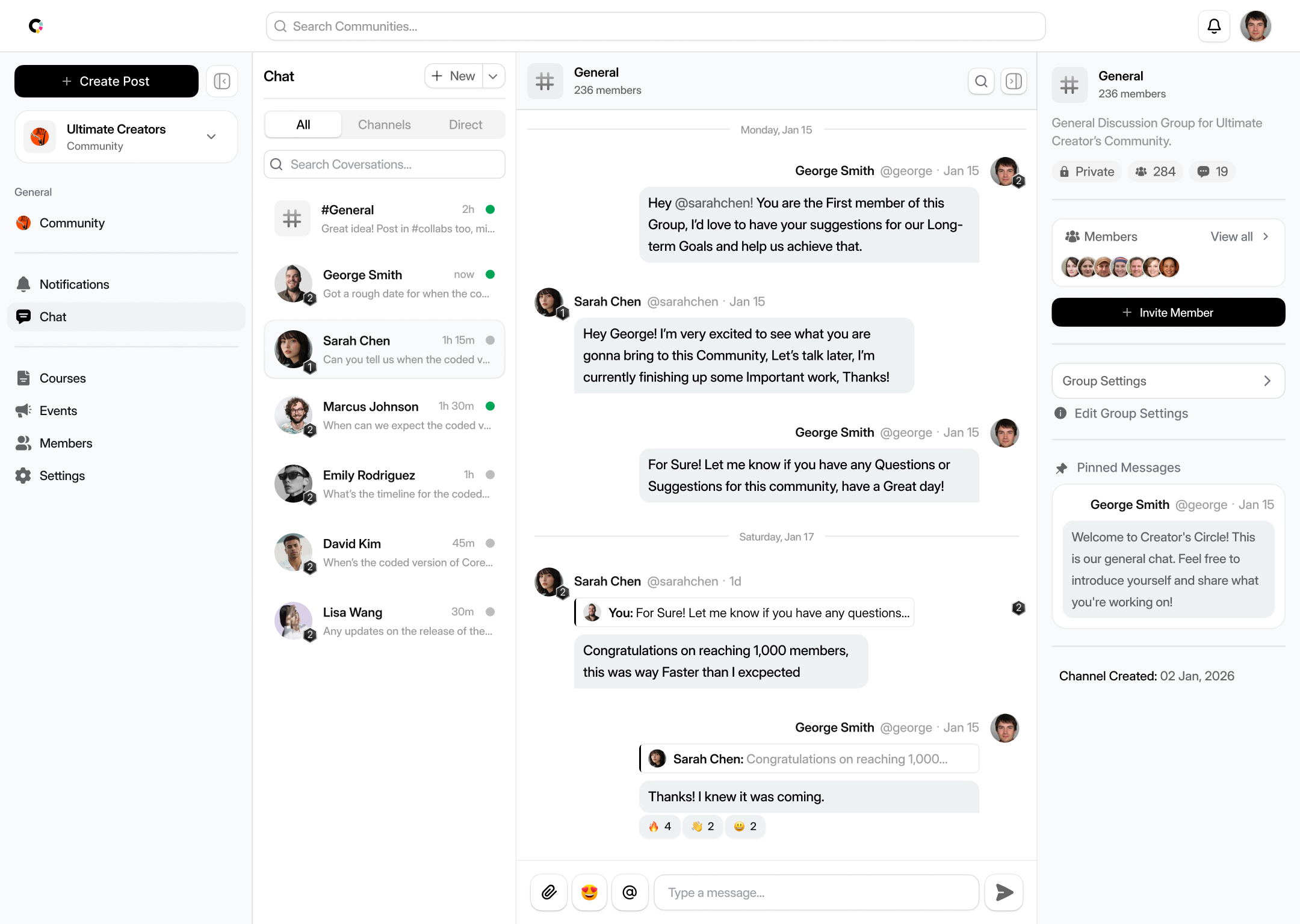 Chat screen preview